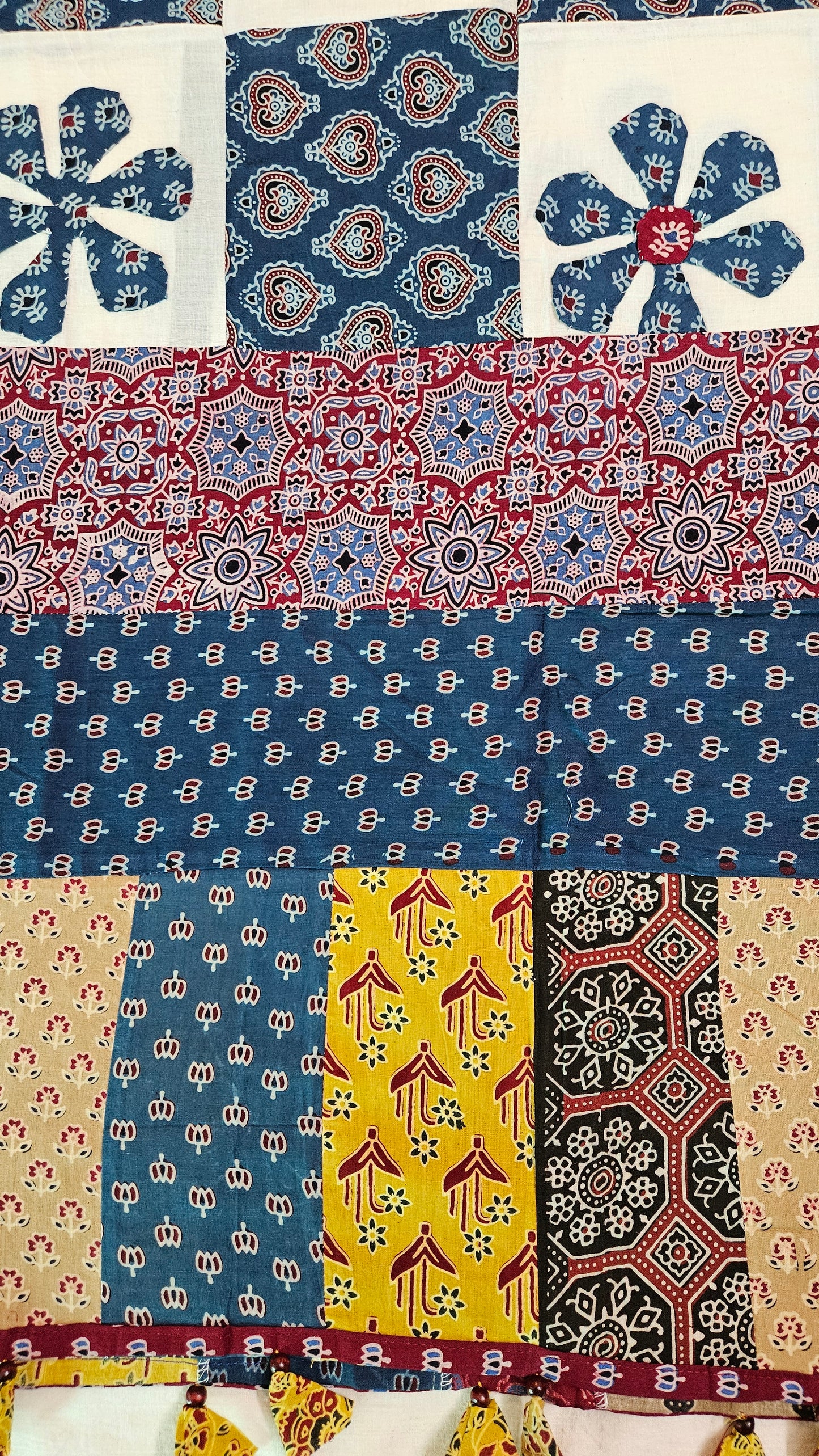 Indigo’n’maroon ajrakh print cotton suit