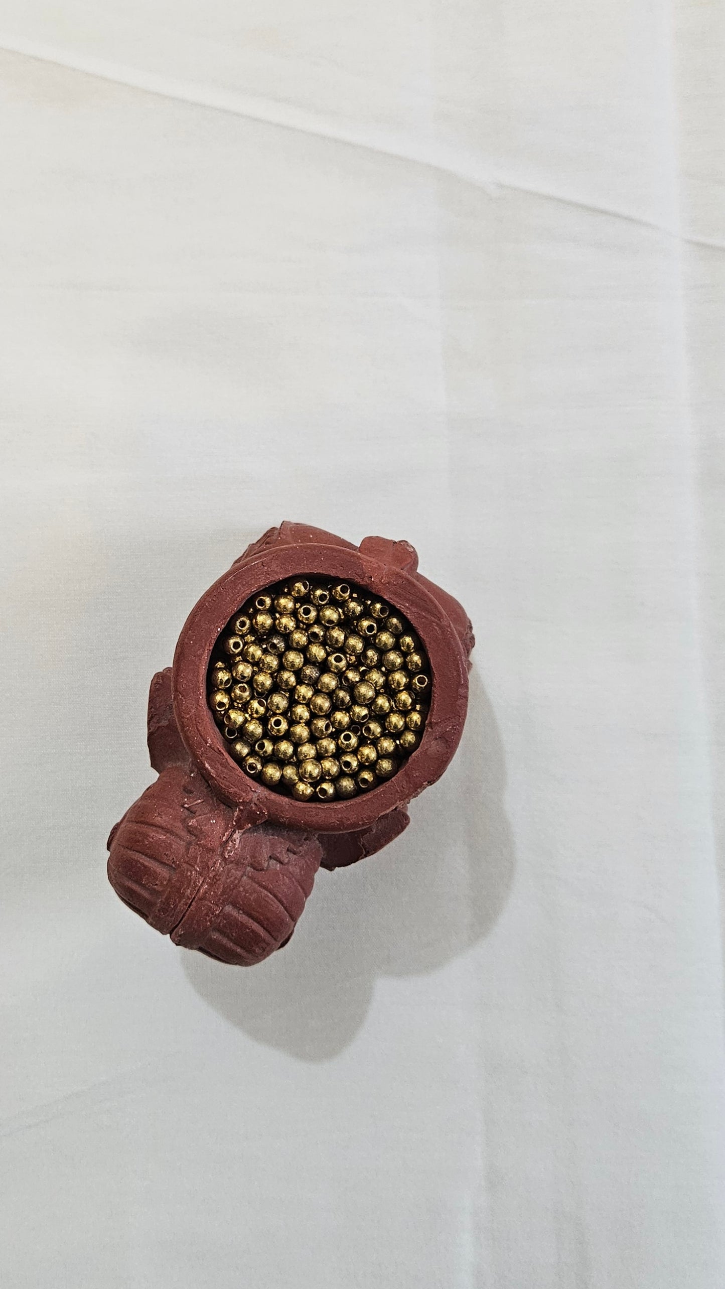 White'n'gold mul chanderi suit with striped dupatta