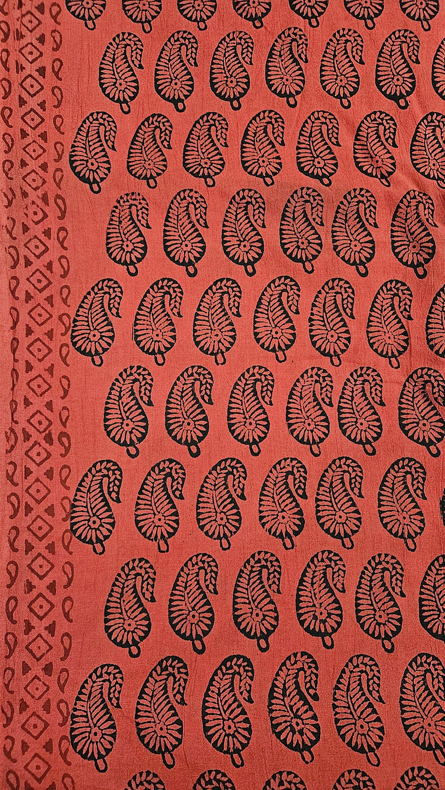 Red'n'black bagh print cotton suit