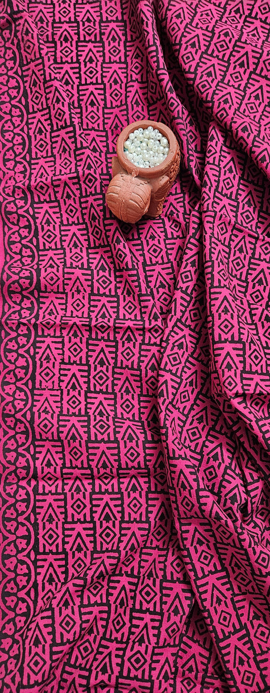 Rani'n'black block print kurta