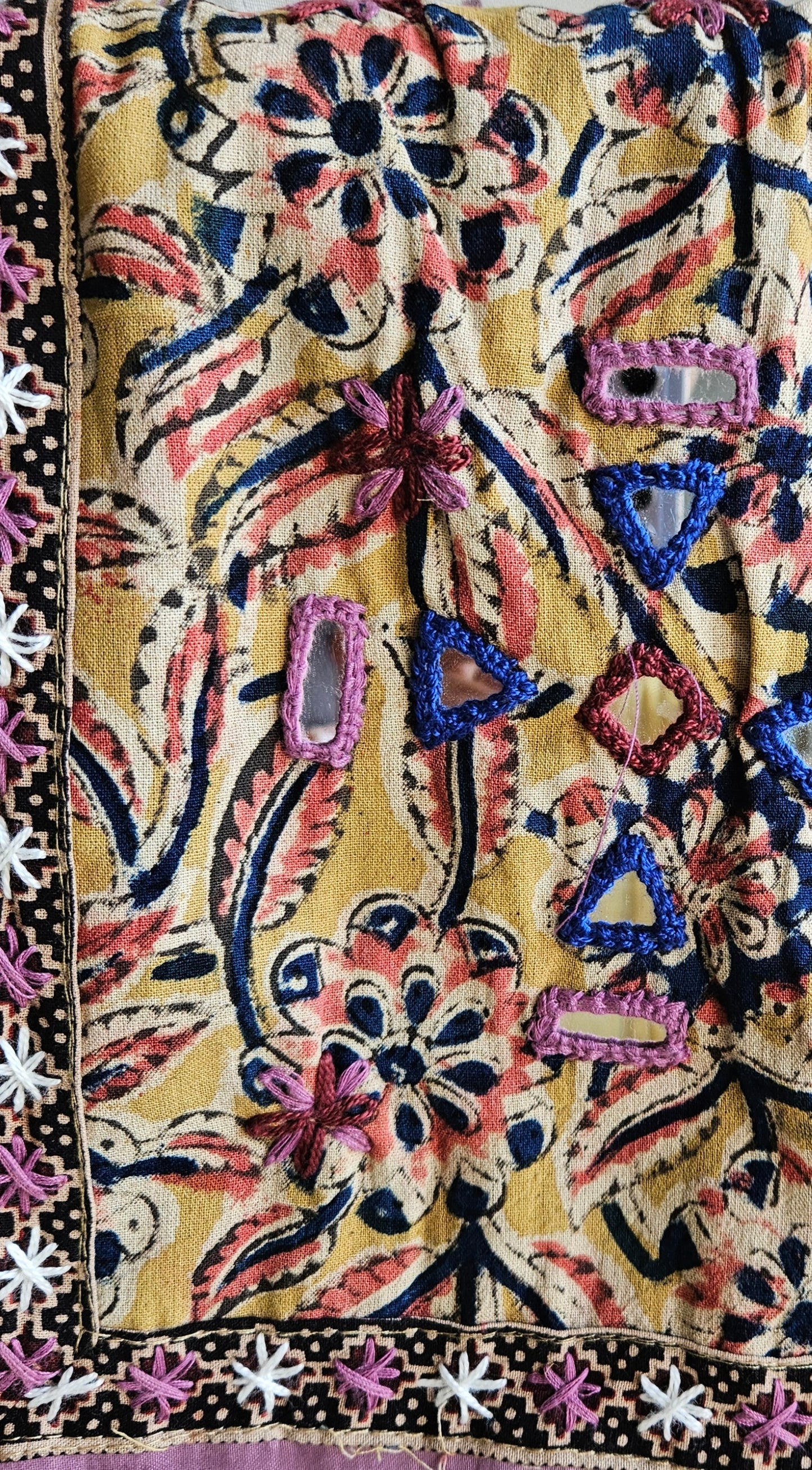 Mauve'n'white cotton satin suit material