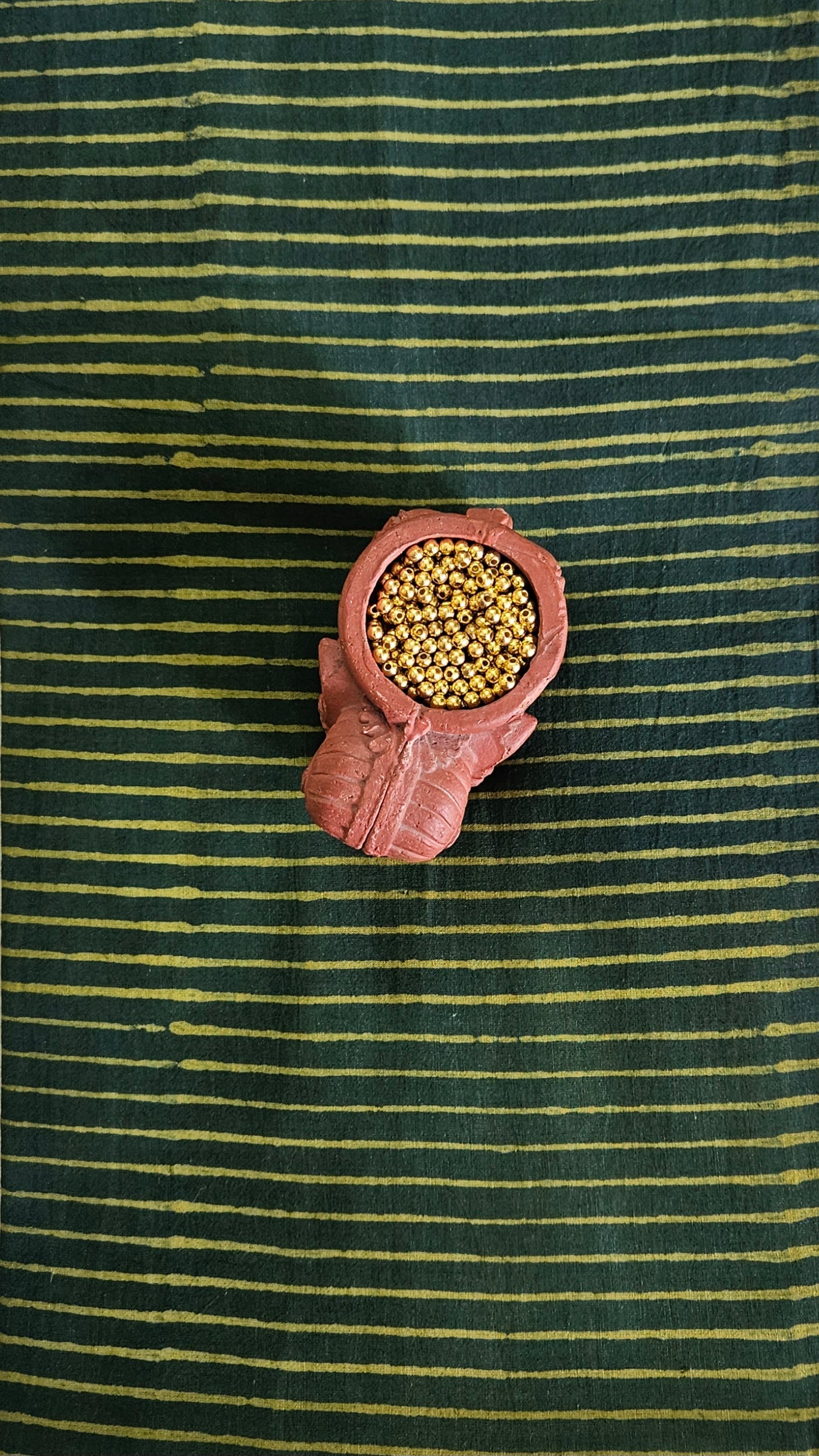 Green'n'mustard maheshwari silk cotton suit