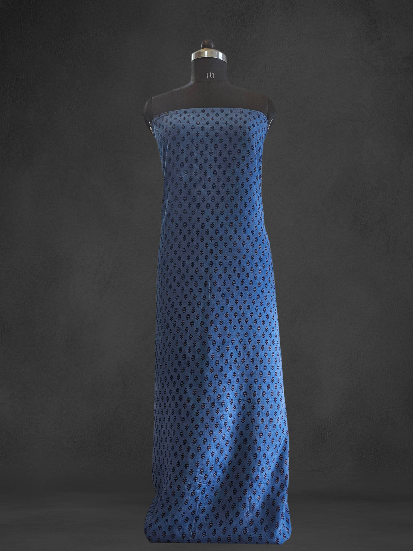 Blue'n'coffee Dola silk kurta material with weaved border