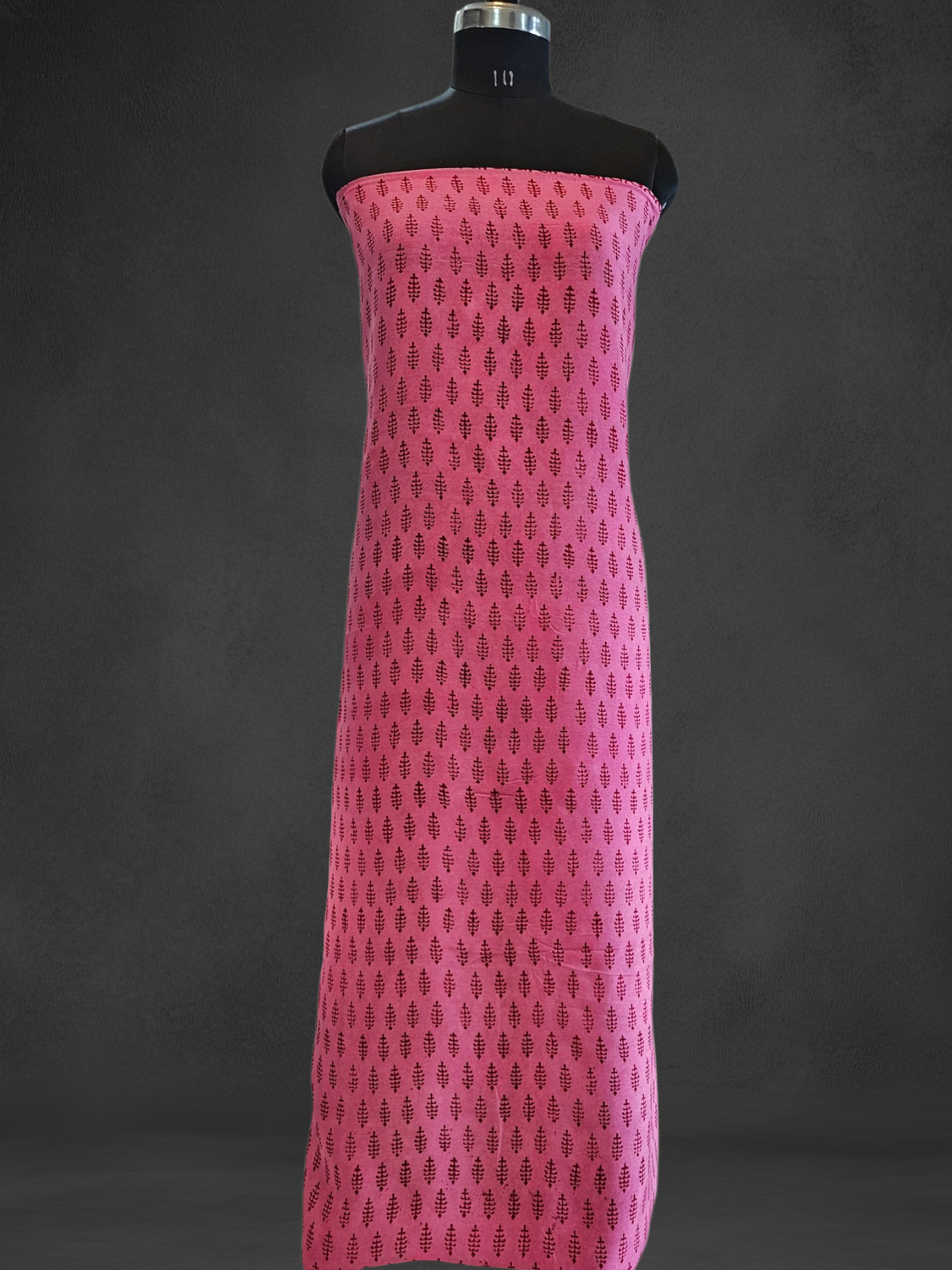 Pink'n'maroon Dola silk kurta material with zari weaved borders