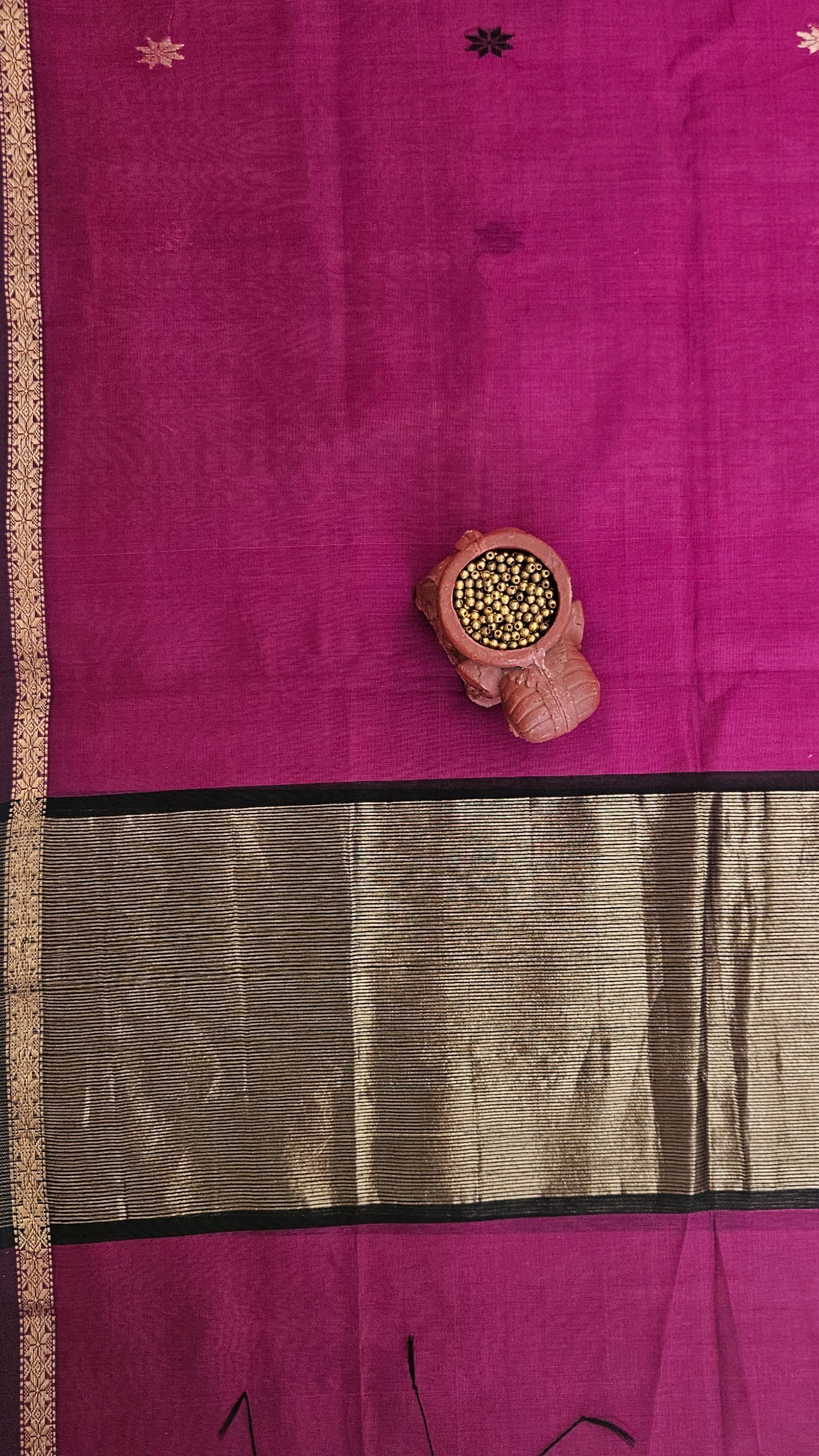 Black'n'purple handloom maheshwari suit