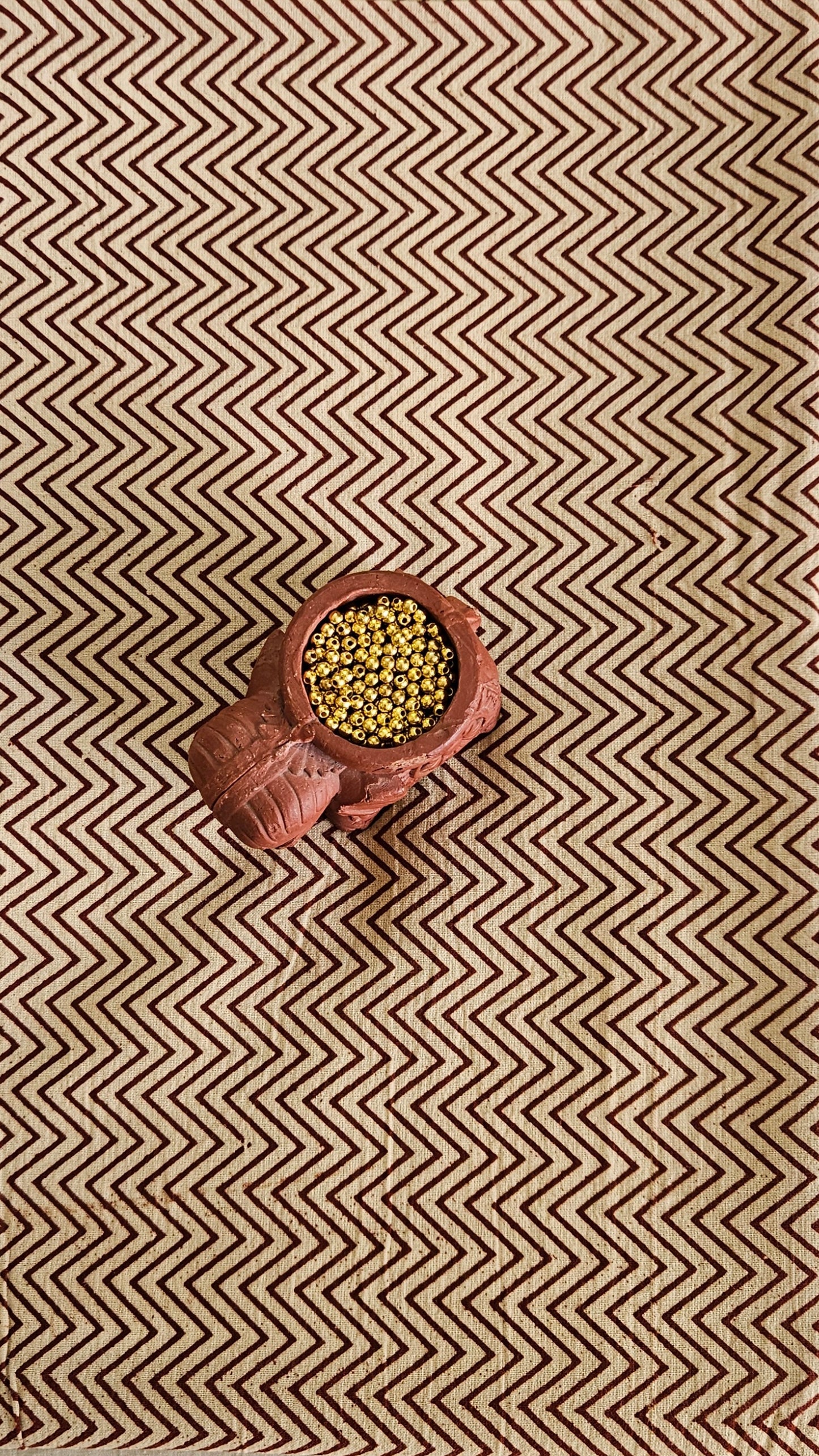 Maroon’n’black gamthi print cotton suit